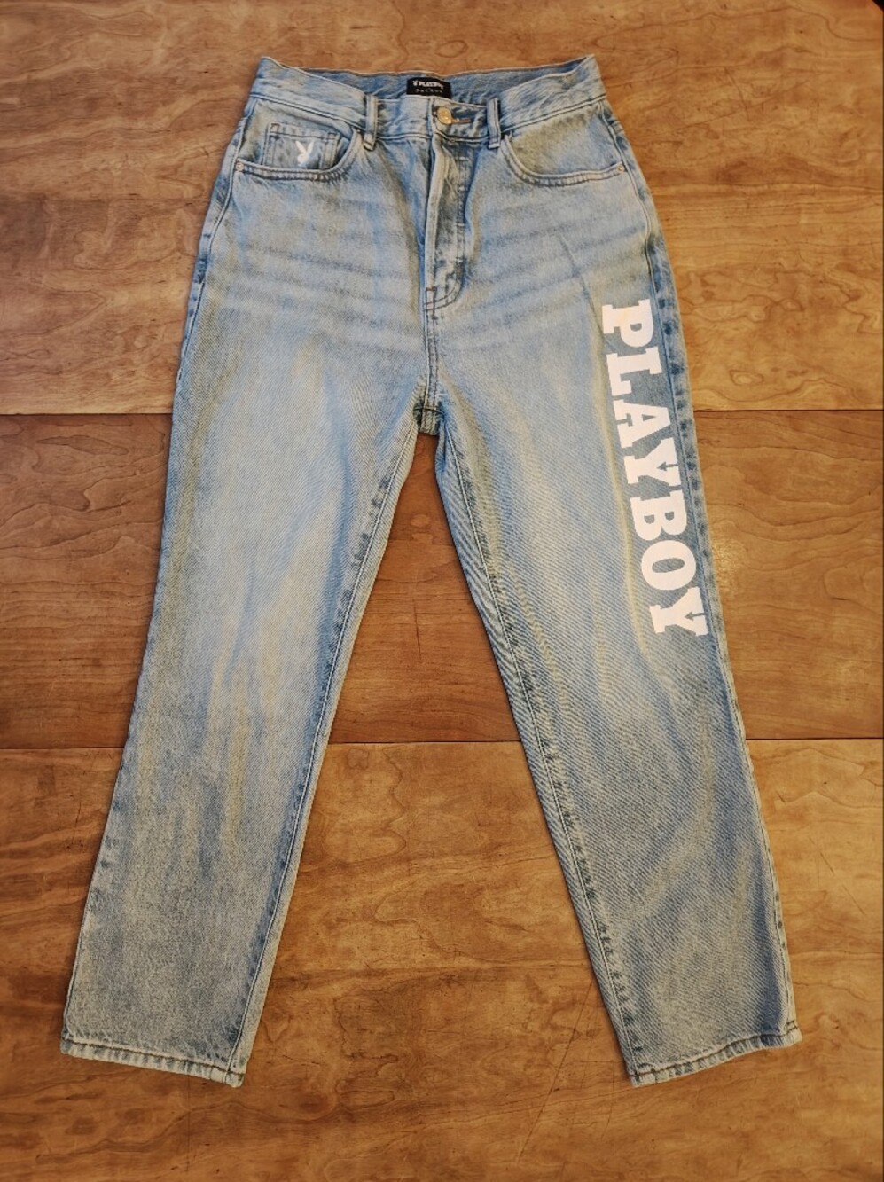 Playboy Light Blue Button Fly High-Waist Women’s Jeans Size 26